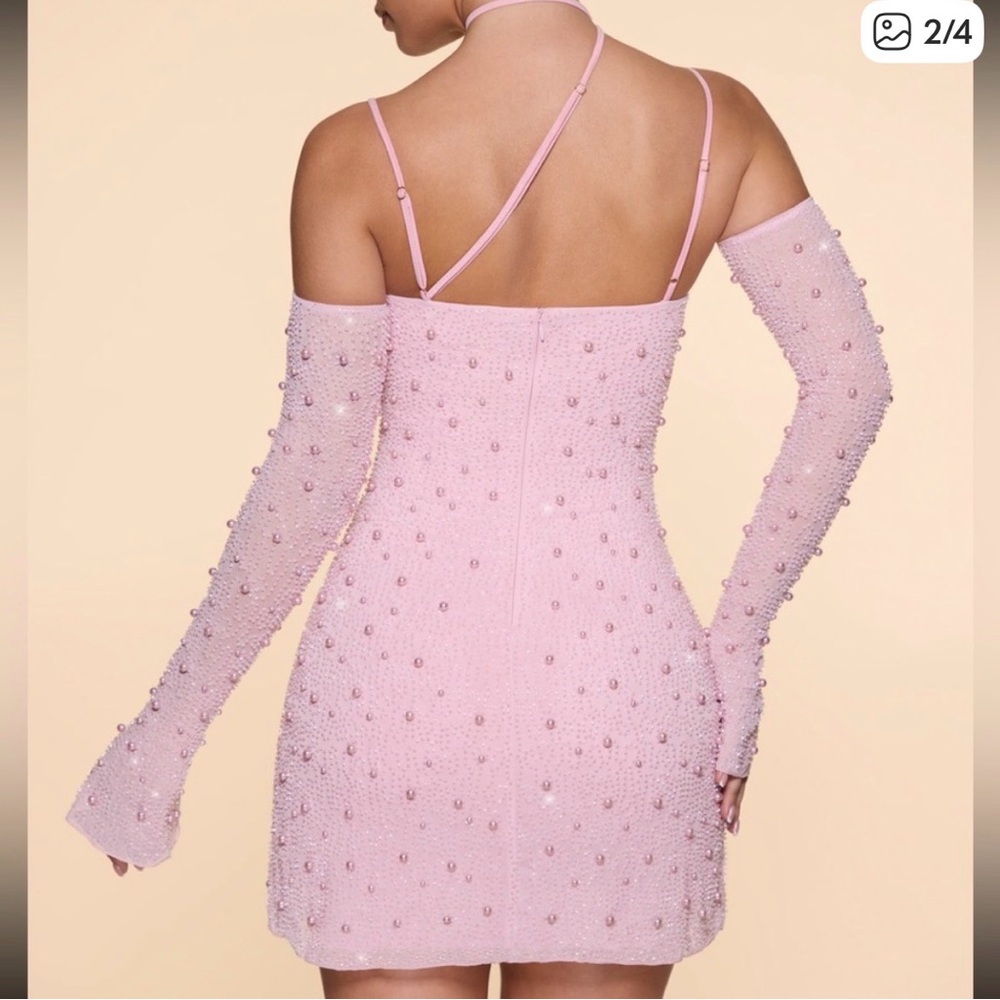 Oh Polly Embellished Asymmetric Corset
Mini Dress Light Pink size 14 - Picture 2 of 7